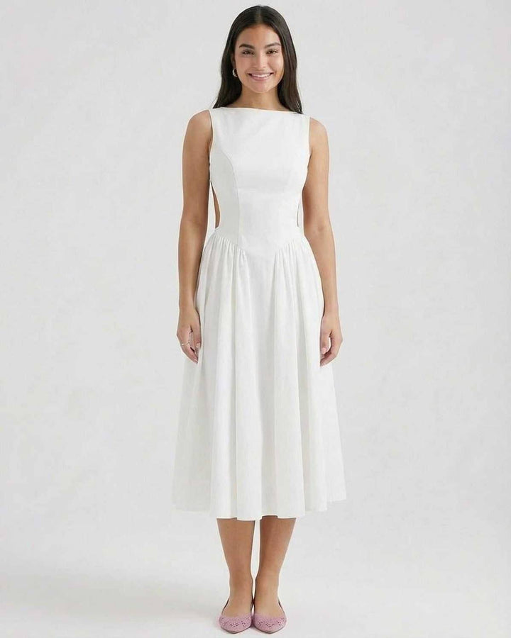 Danielle | Open-Back Midi Dress