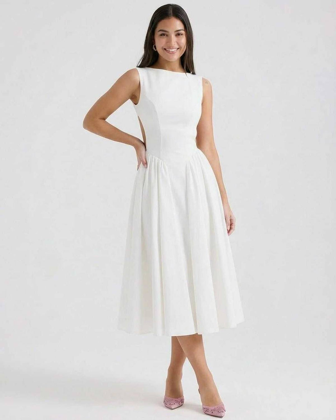 Danielle | Open-Back Midi Dress