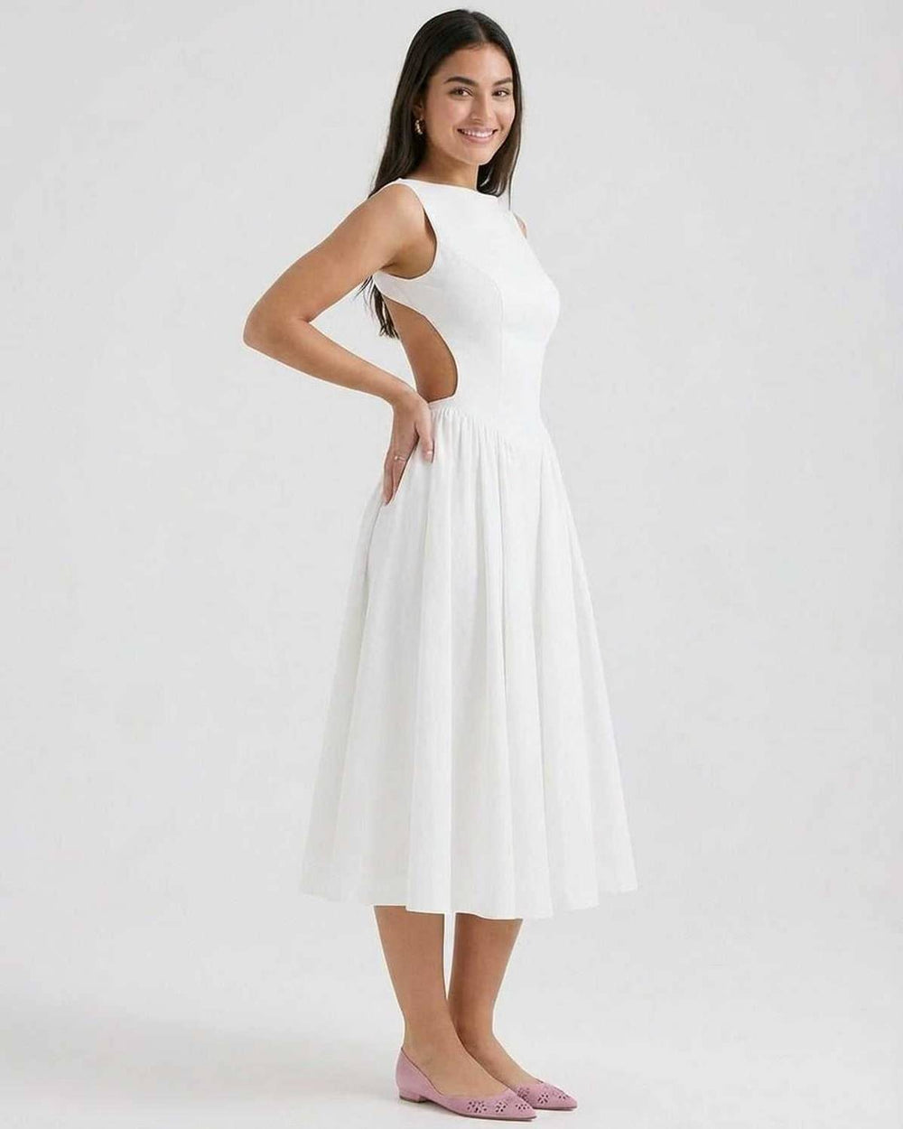 Danielle | Open-Back Midi Dress