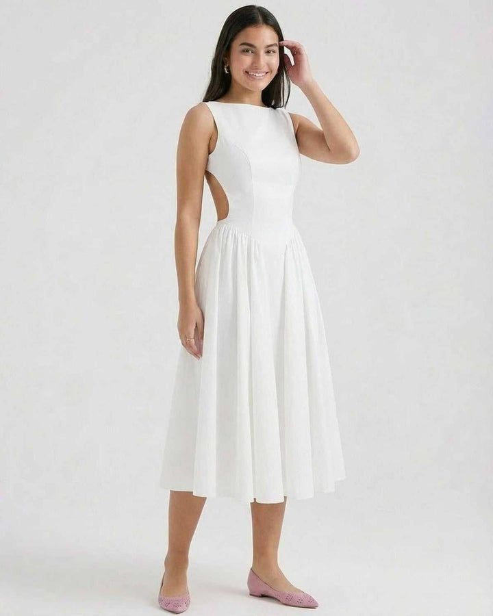 Danielle | Open-Back Midi Dress