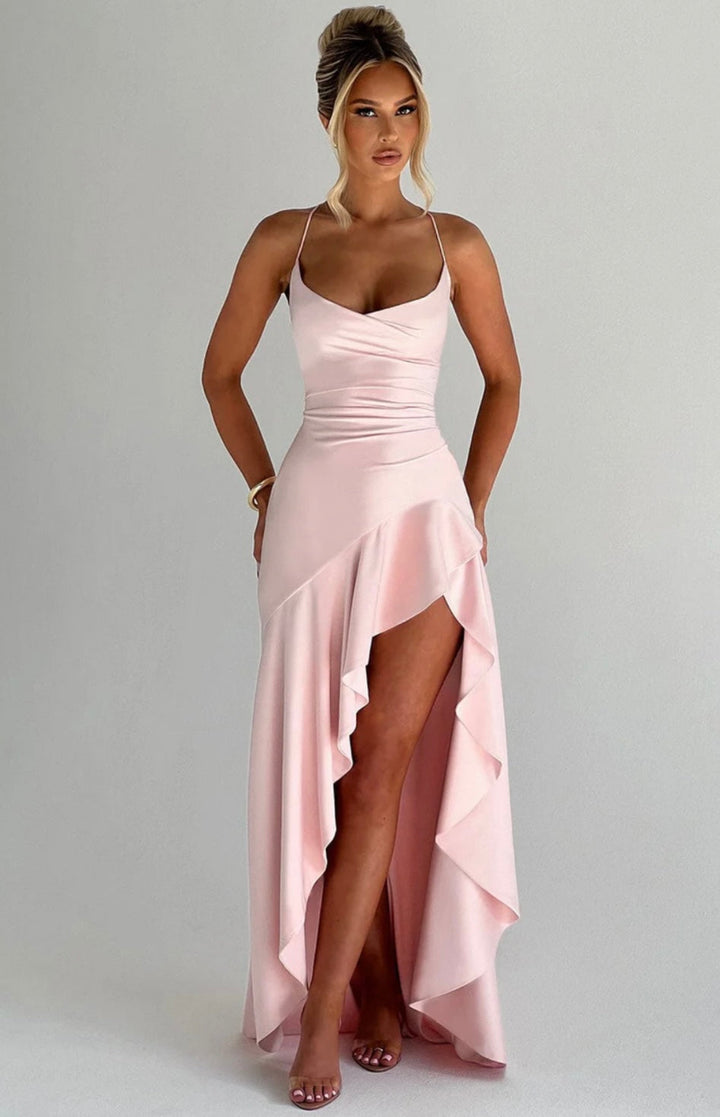 Madeleine | Asymmetric Ruffle Maxi Dress