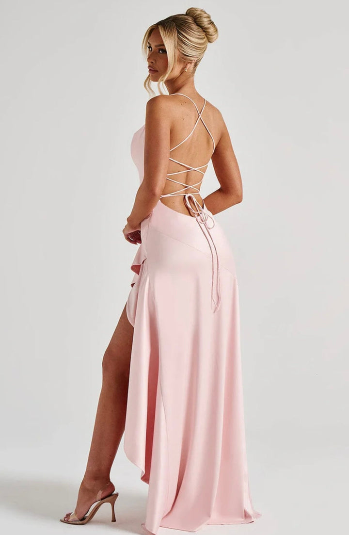 Madeleine | Asymmetric Ruffle Maxi Dress