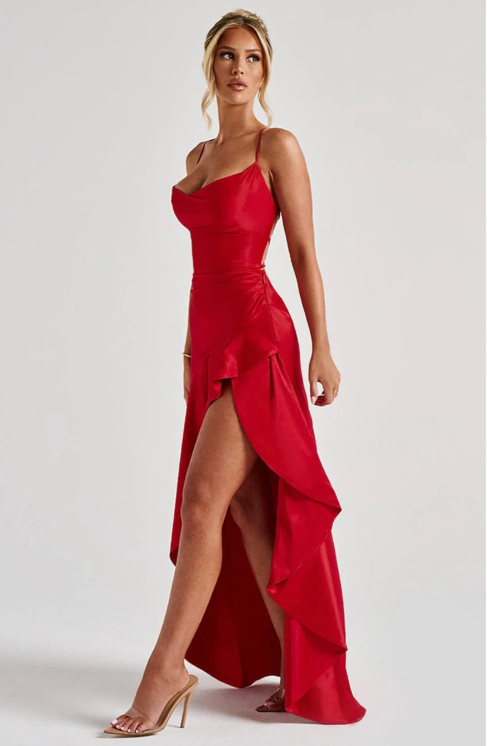 Madeleine | Asymmetric Ruffle Maxi Dress