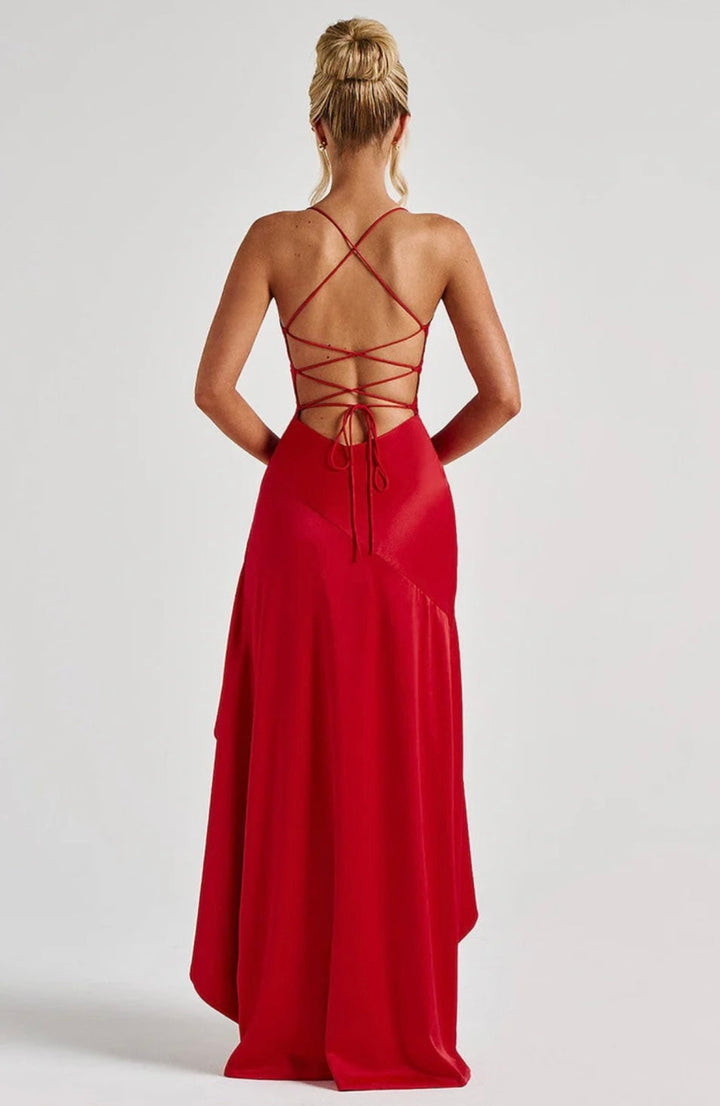 Madeleine | Asymmetric Ruffle Maxi Dress