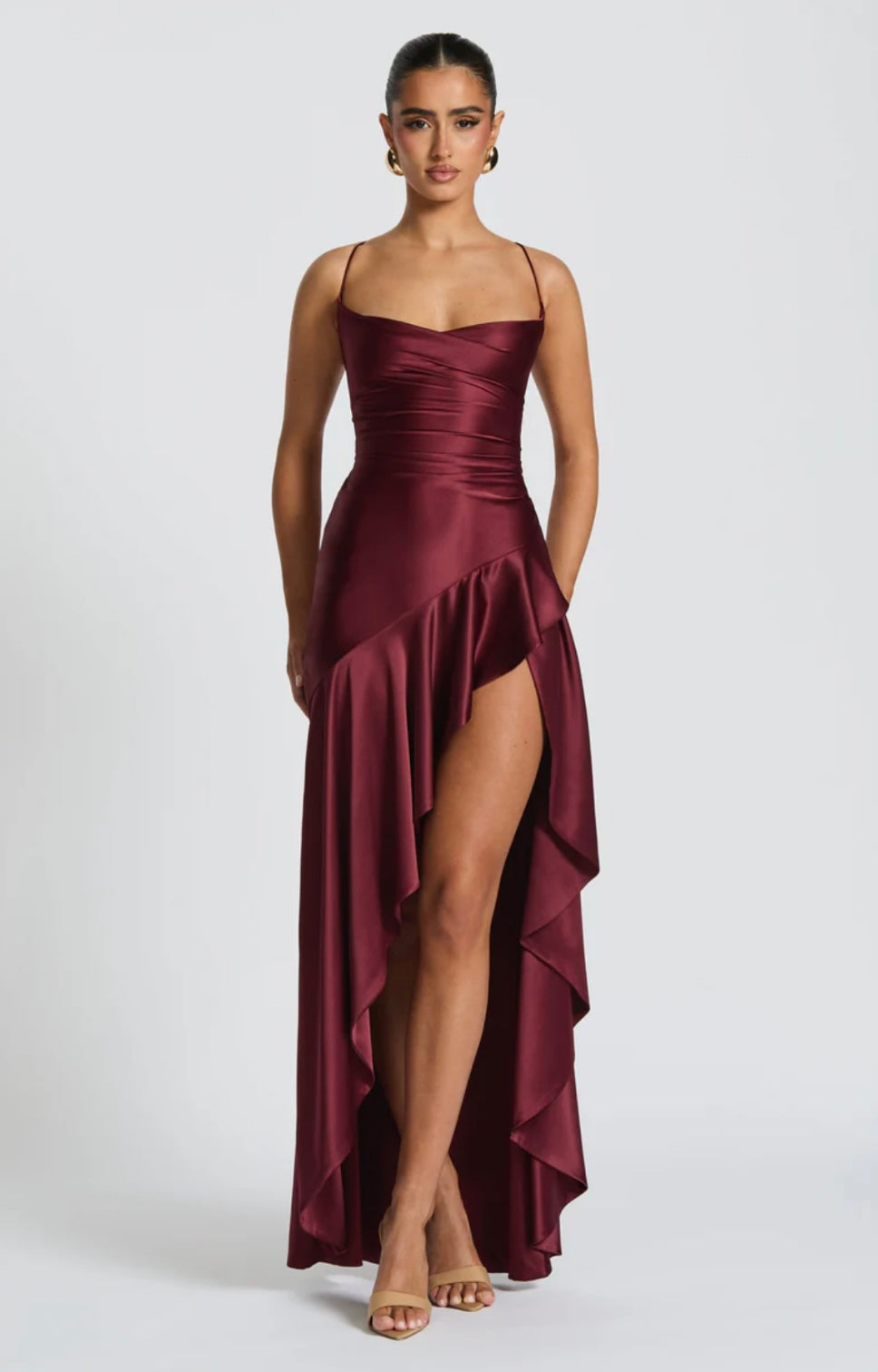 Madeleine | Asymmetric Ruffle Maxi Dress