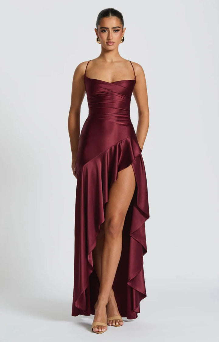 Madeleine | Asymmetric Ruffle Maxi Dress