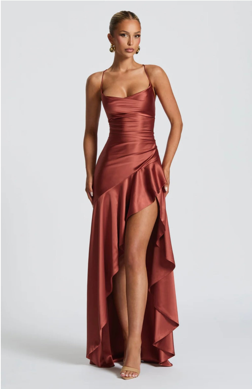 Madeleine | Asymmetric Ruffle Maxi Dress