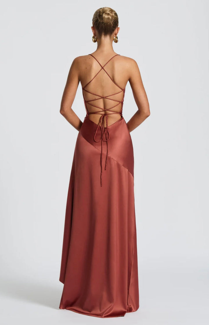 Madeleine | Asymmetric Ruffle Maxi Dress
