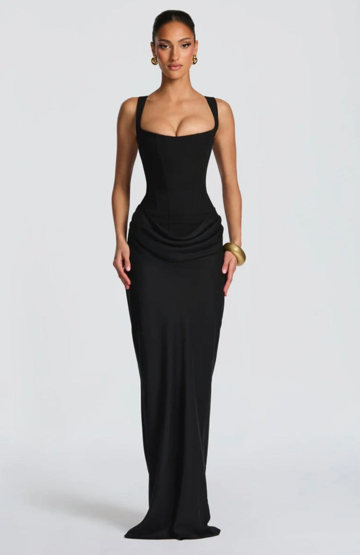 Kate | Square-Neck Sculpted Maxi Dress