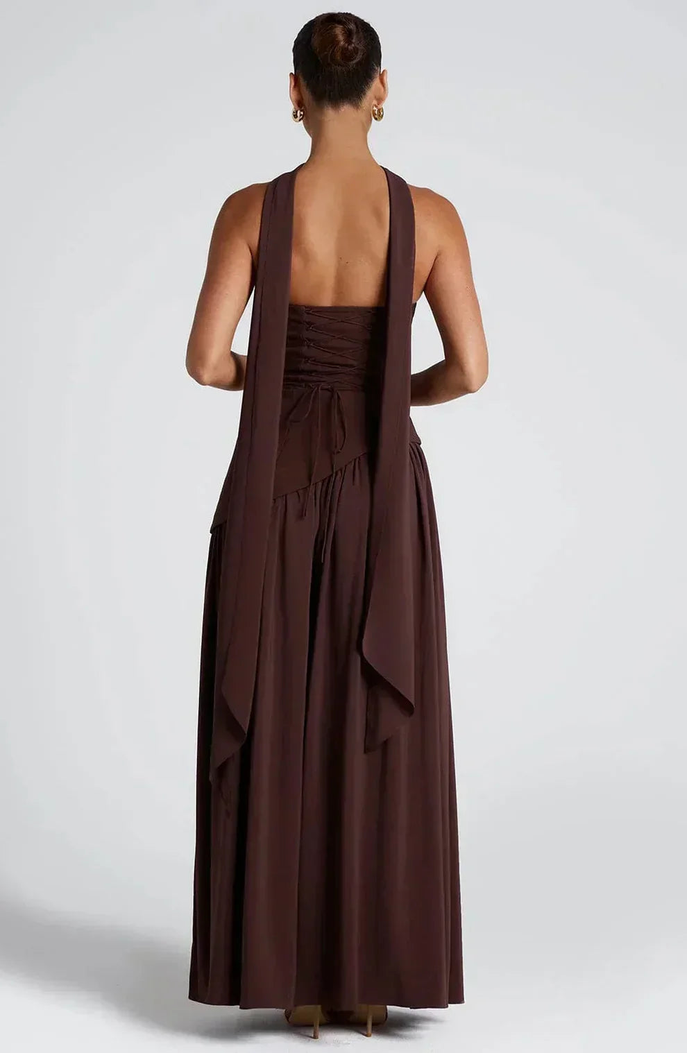 Natalie | Asymmetric Strapless Maxi Dress