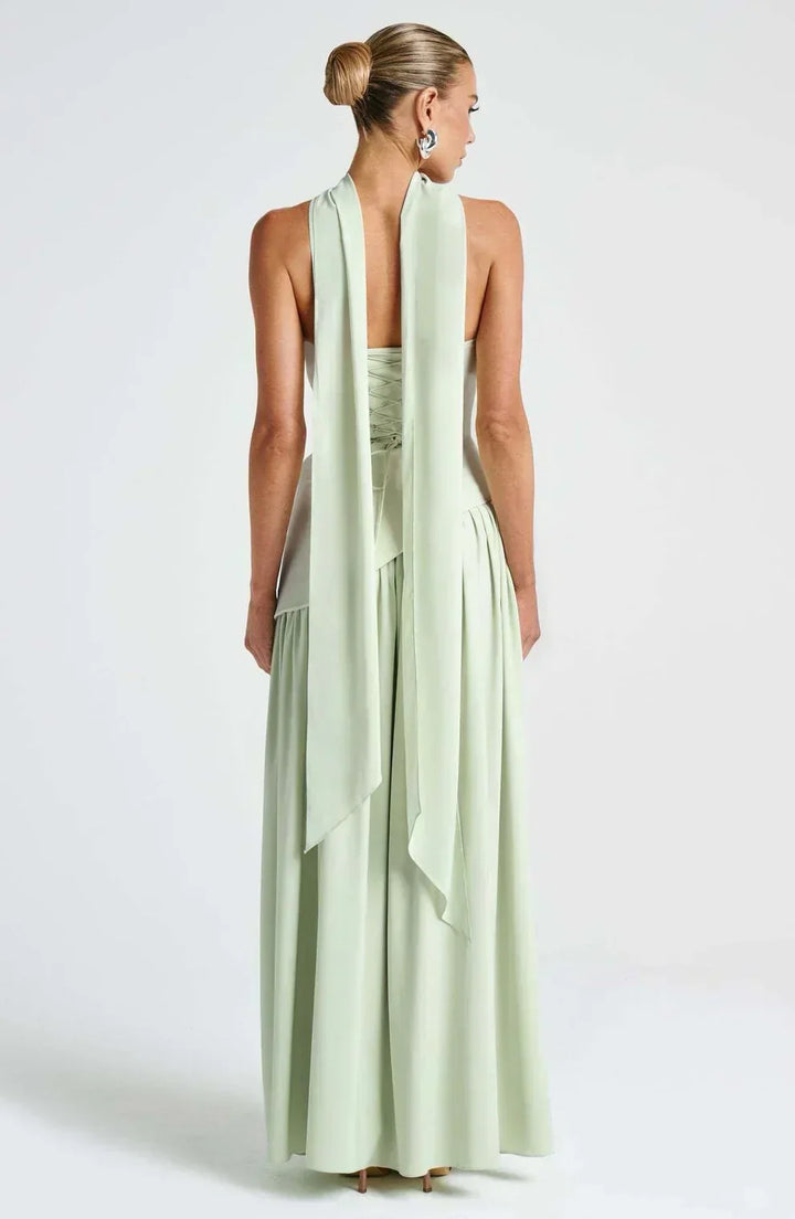 Natalie | Asymmetric Strapless Maxi Dress
