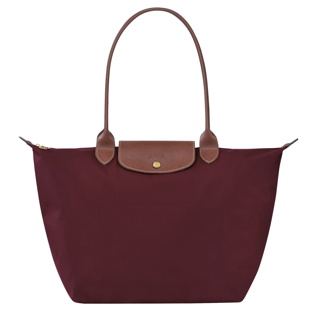 Julie | Longchamp Le Pliage Large Tote – Burgundy