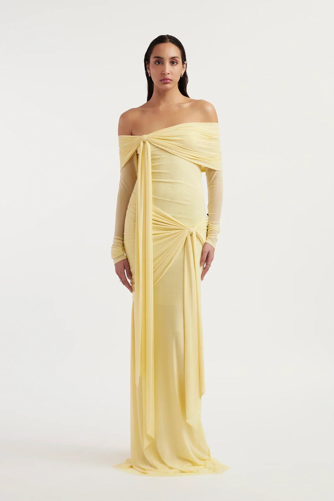 Andrea | Draped Off-Shoulder Maxi Dress