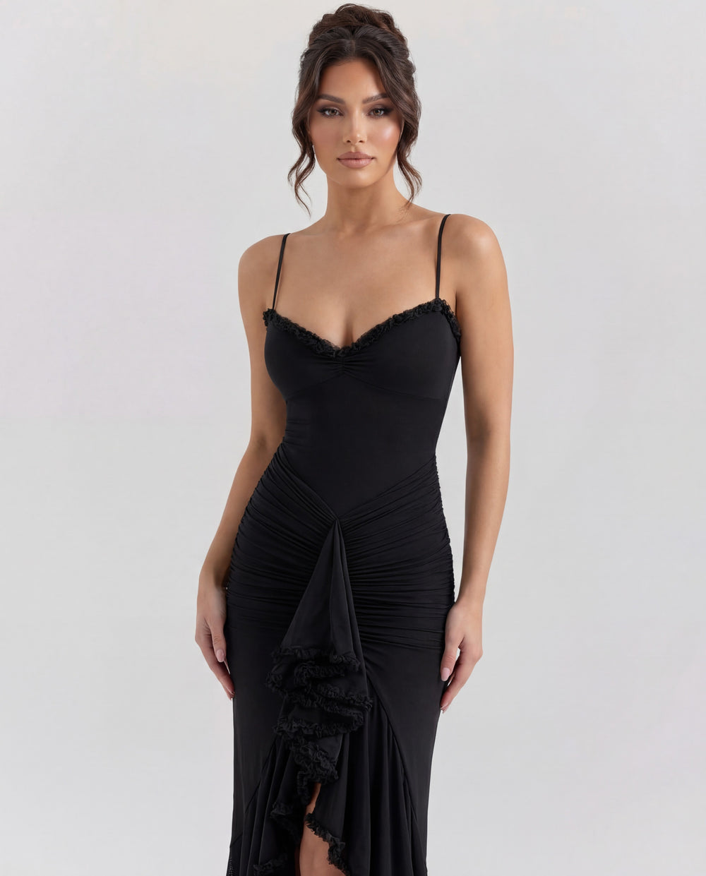 Diana | Ruched Sweetheart-Neck Maxi Dress