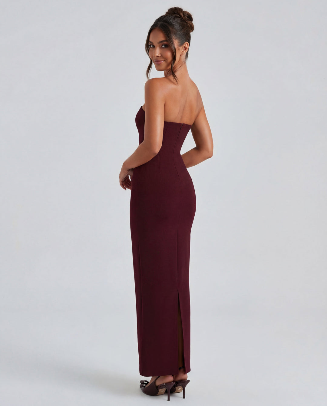 Phoebe | Strapless Sculpted Maxi Dress