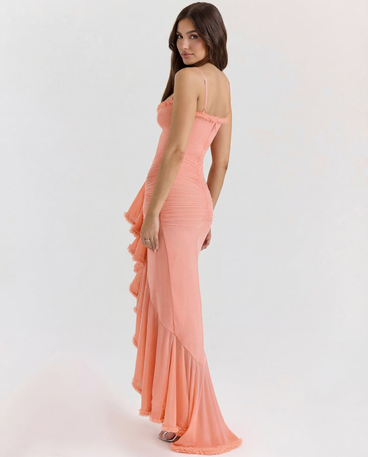 Diana | Ruched Sweetheart-Neck Maxi Dress