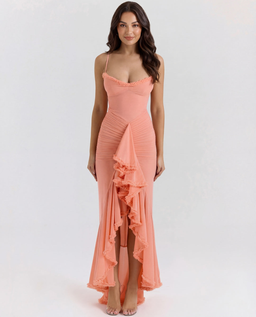 Diana | Ruched Sweetheart-Neck Maxi Dress