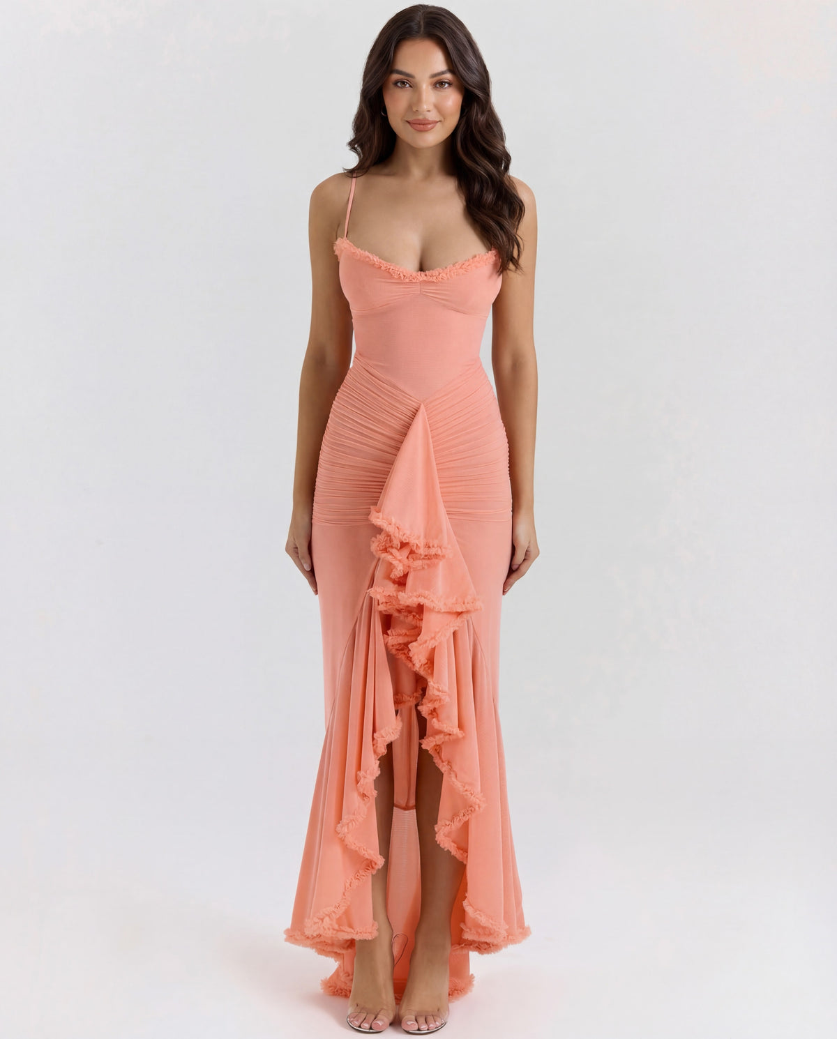 Diana | Ruched Sweetheart-Neck Maxi Dress