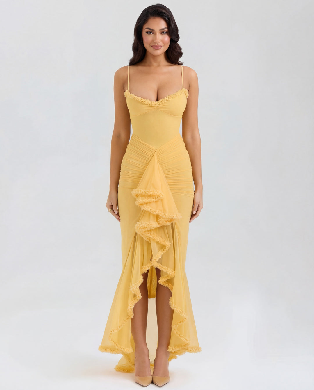Diana | Ruched Sweetheart-Neck Maxi Dress