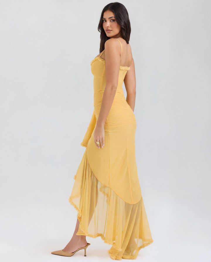 Diana | Ruched Sweetheart-Neck Maxi Dress