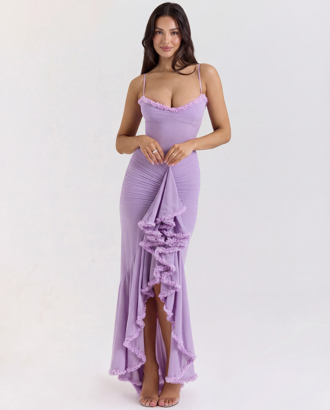 Diana | Ruched Sweetheart-Neck Maxi Dress