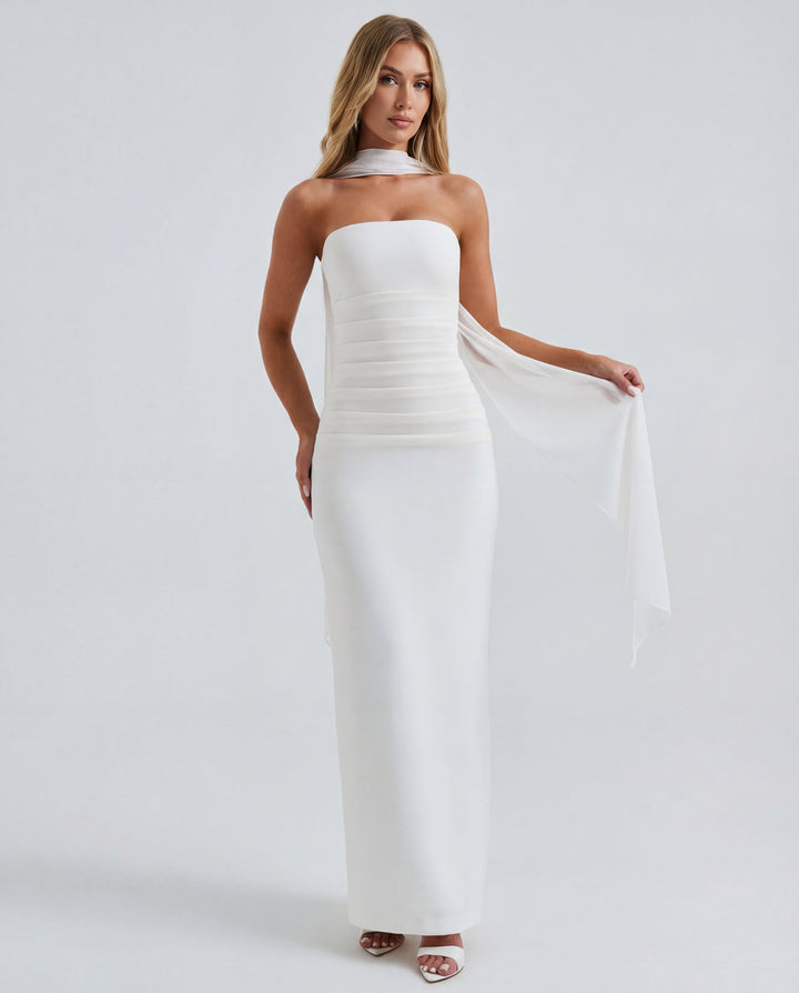 Phoebe | Strapless Sculpted Maxi Dress