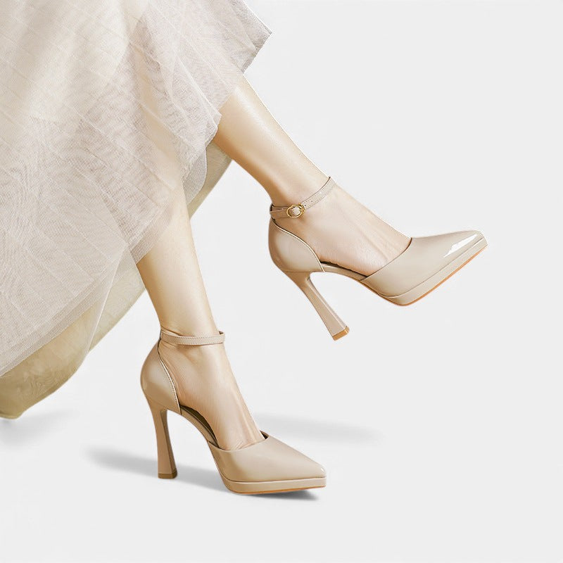 Victoria | Pointed Ankle-Strap Heels