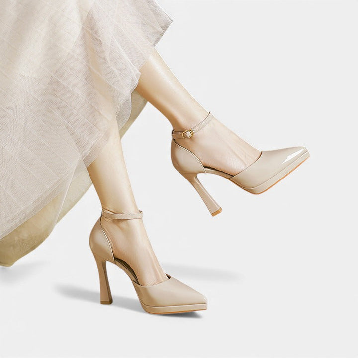 Victoria | Pointed Ankle-Strap Heels