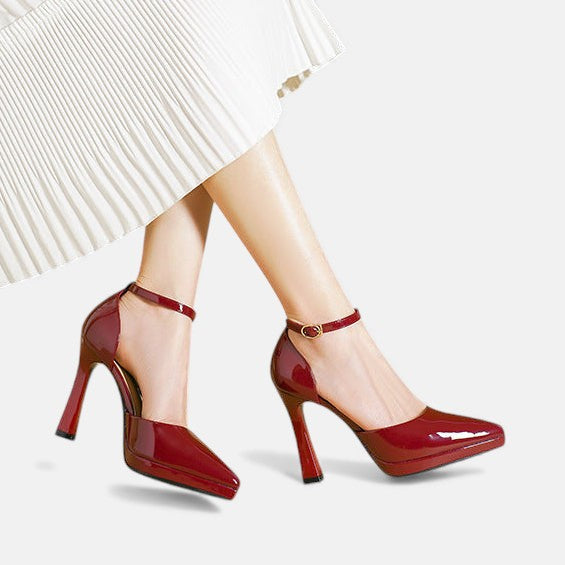 Victoria | Pointed Ankle-Strap Heels