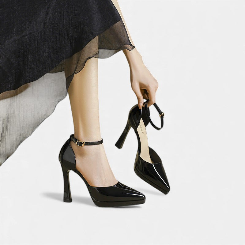 Victoria | Pointed Ankle-Strap Heels