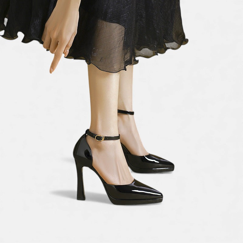 Victoria | Pointed Ankle-Strap Heels