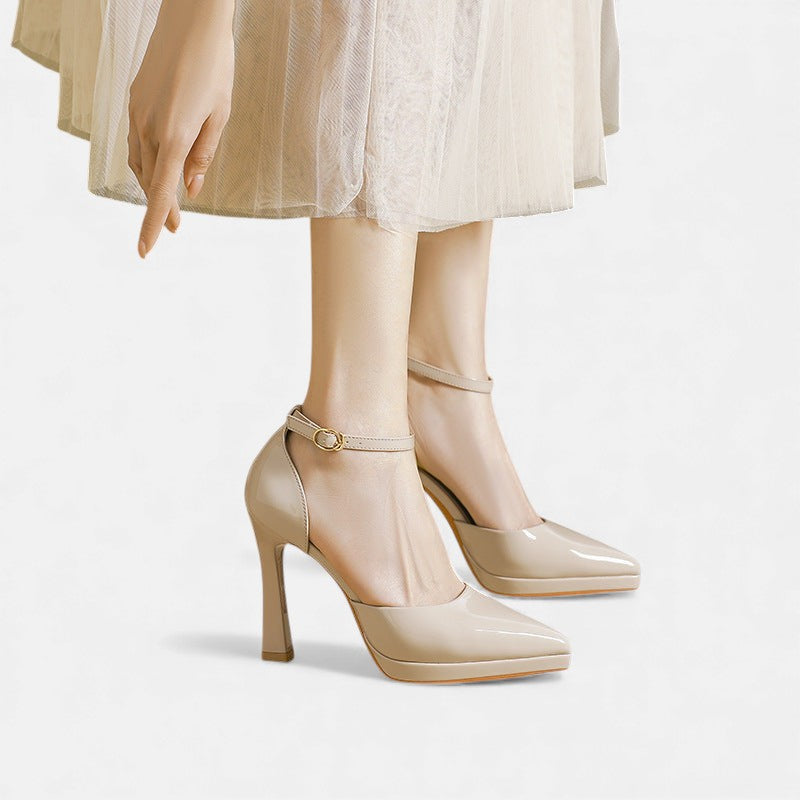 Victoria | Pointed Ankle-Strap Heels