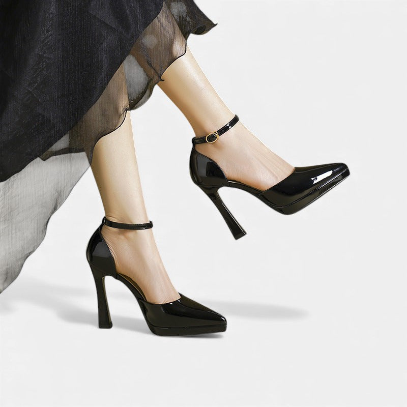 Victoria | Pointed Ankle-Strap Heels