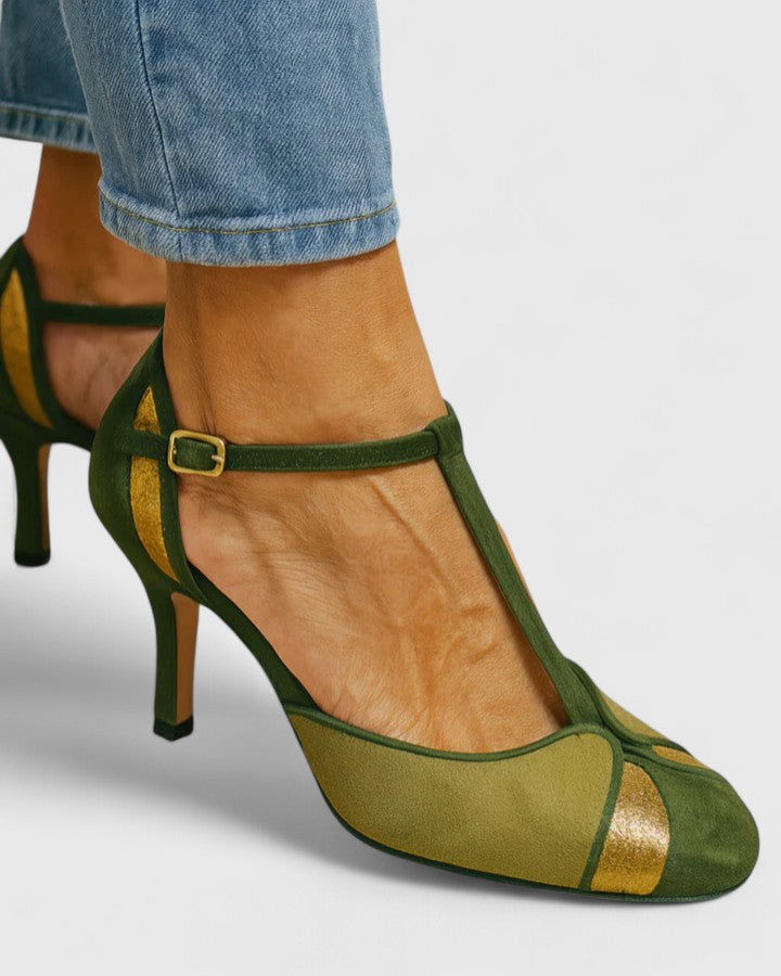 Annabelle | Contrast Block Heels