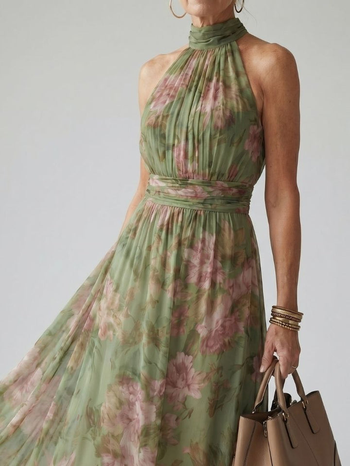 Madeleine | Gathered Floral Midi Dress
