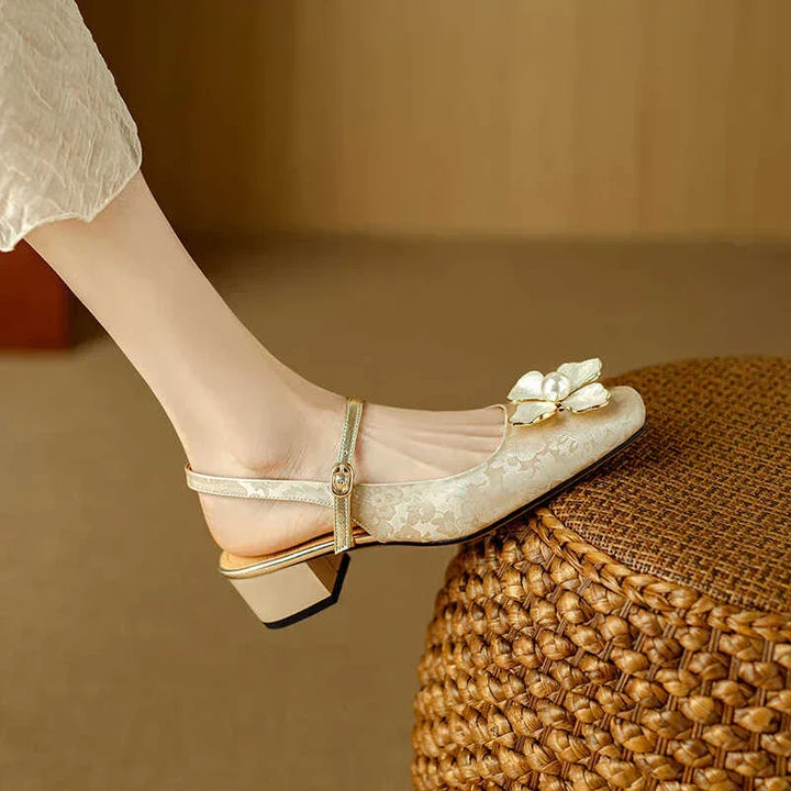 Genevieve | Polished Slingback Pumps