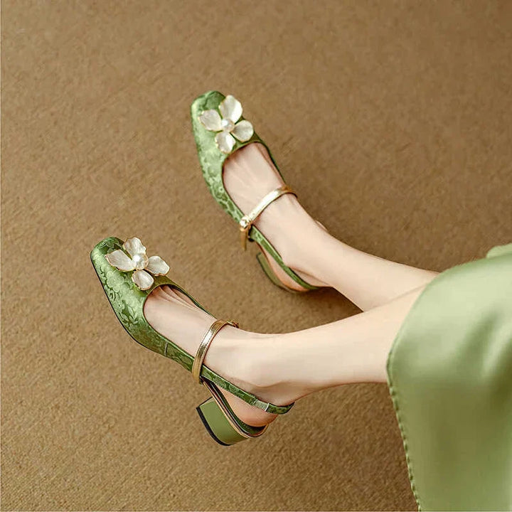Genevieve | Polished Slingback Pumps