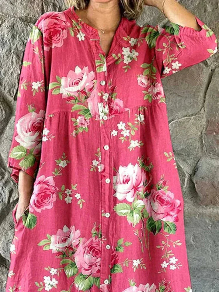 Phoebe | Art Floral Dress