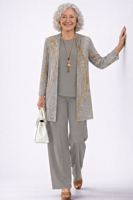 Stella | Blue-and-Gold Layered Set