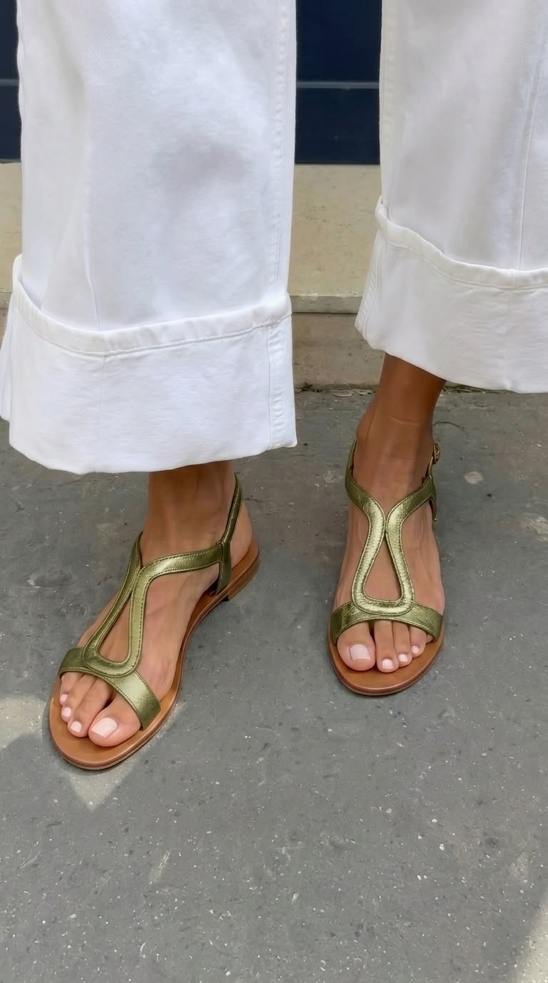 Eleanor | Golden Everyday Sandals