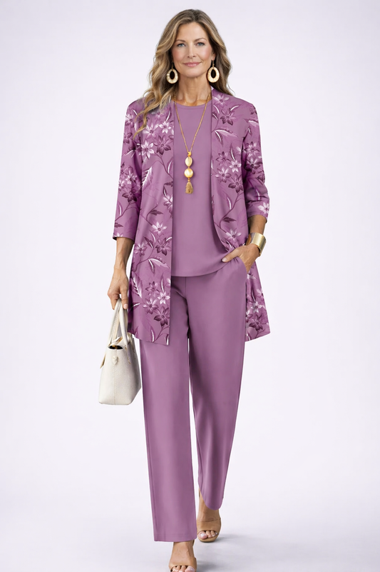 Matilda | Purple Layered Three-Piece Set