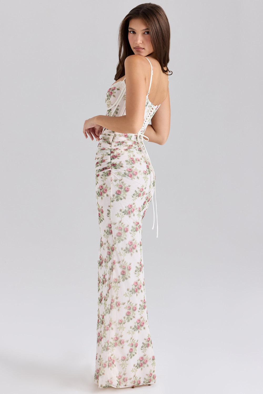 Sharon | Floral Structured Maxi Dress