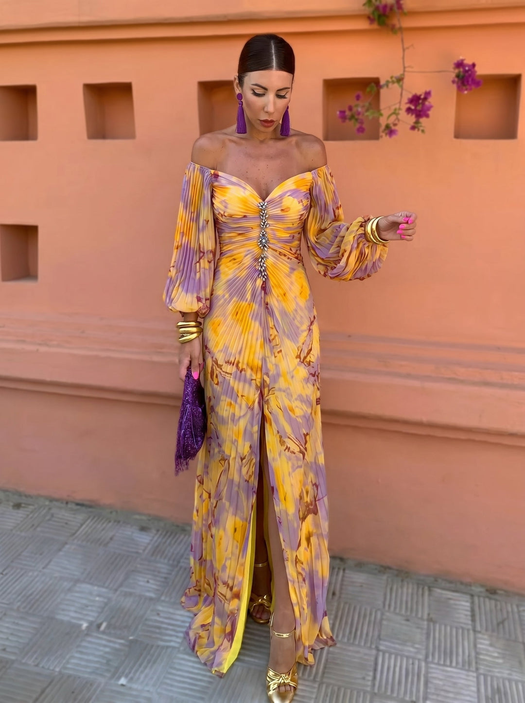 Charlotte | Floral Deep V Maxi Dress