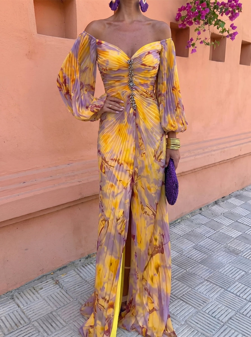 Charlotte | Floral Deep V Maxi Dress