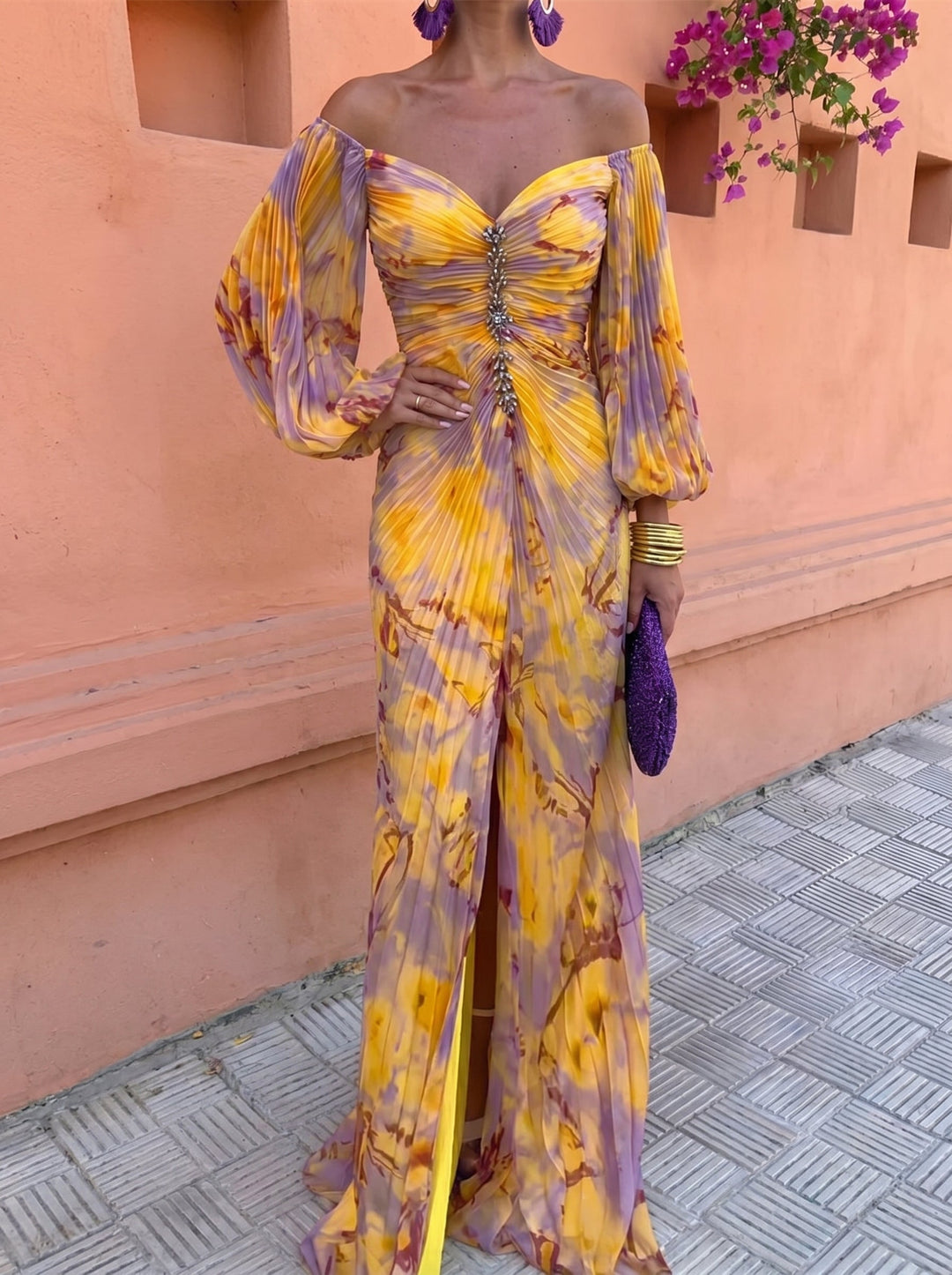 Charlotte | Floral Deep V Maxi Dress