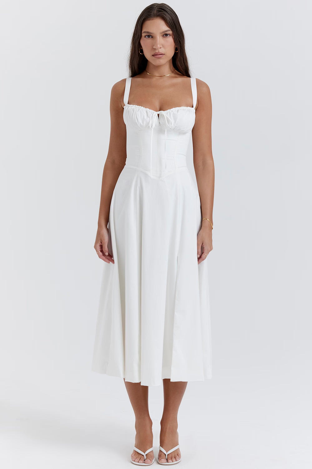 Denise | Ruched Midi Dress