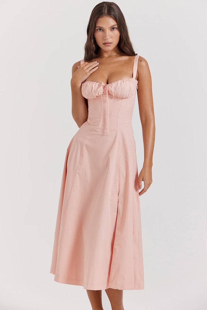 Denise | Ruched Midi Dress
