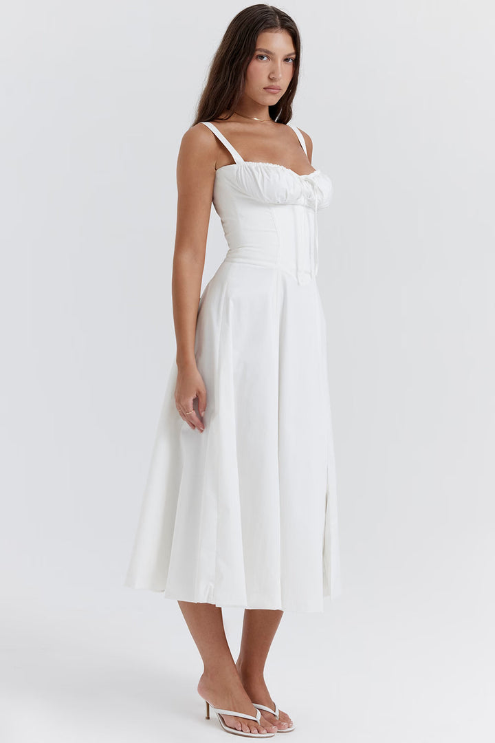 Denise | Ruched Midi Dress