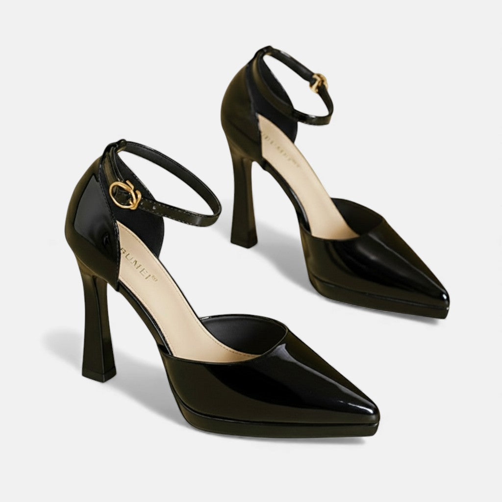 Victoria | Pointed Ankle-Strap Heels