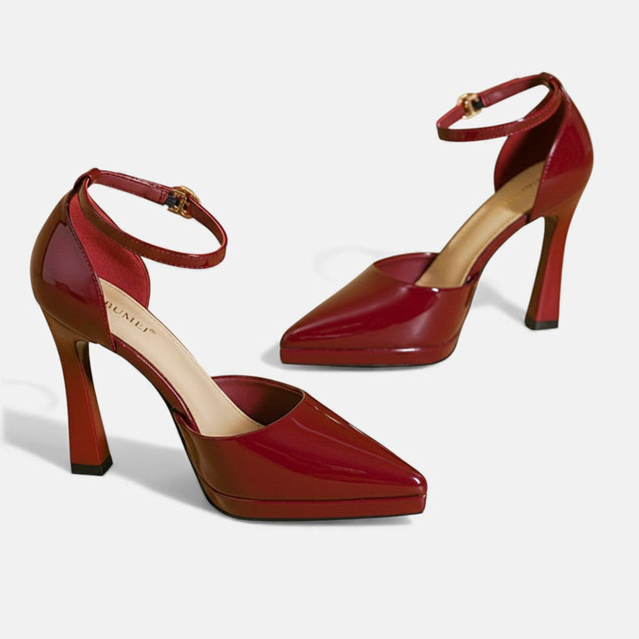 Victoria | Pointed Ankle-Strap Heels